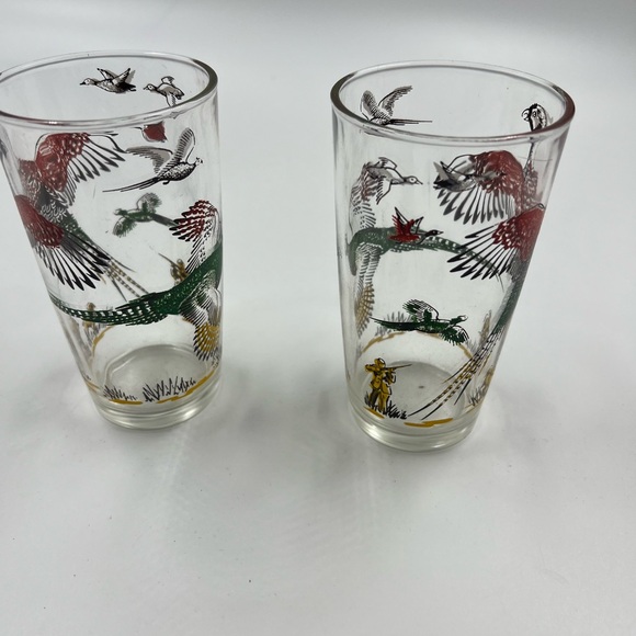 Anchor Hocking Pheasant Hunter Glass X 2 - Picture 2 of 5